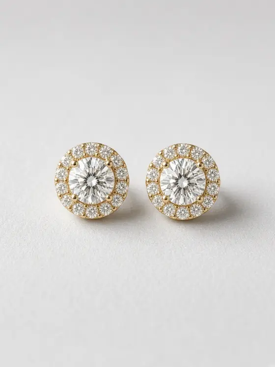 Aretes de botón, imagen ilustrativa
